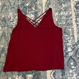 Express Burgundy Strappy Camisole